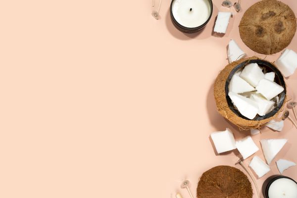 λευκά κεριά από καρυδα